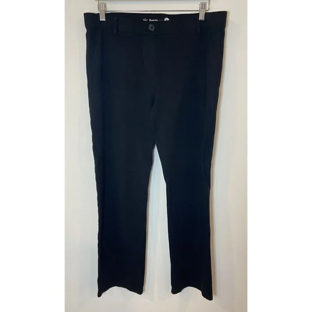 Betabrand Pants Pull On Straight Leg Dress Yoga Black XL Petite